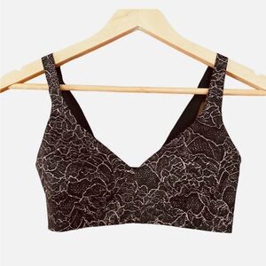 Lululemon Like Nothing Seamless Bra Lacescape Rose/Black Wireless